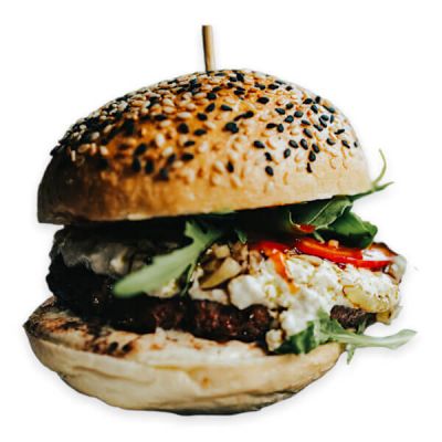 Veganer Burger vom Grill vom Catering Service in Düsseldorf