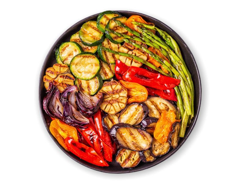 veganer Gemüseteller mit Speisen vom Grill Catering Event in Köln
